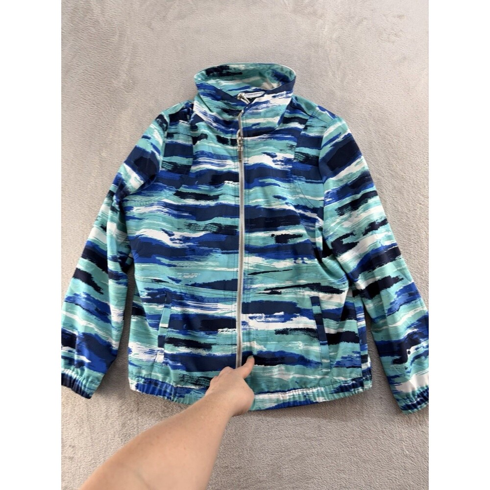 Allison Daley Jacket Womens Size M Zip Blue Front Casual Full-Zip